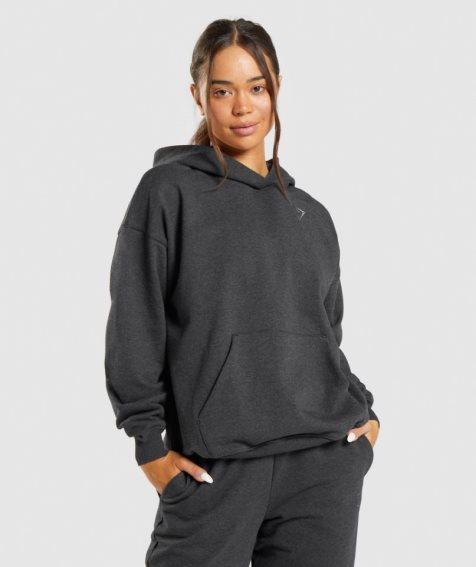 Bluzy Z Kapturem Gymshark Rest Day Sweats Damskie Czarne | PL 438JNL